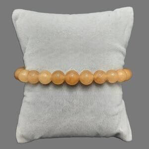 Yellow Aventurine Beaded Bracelet Artisan Made 8mm Gemstone Stretch Stack New